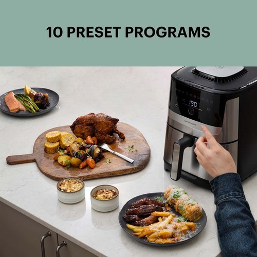 Easy Fry Silence ‑air fryer 5 l ruostumatonta terästä 