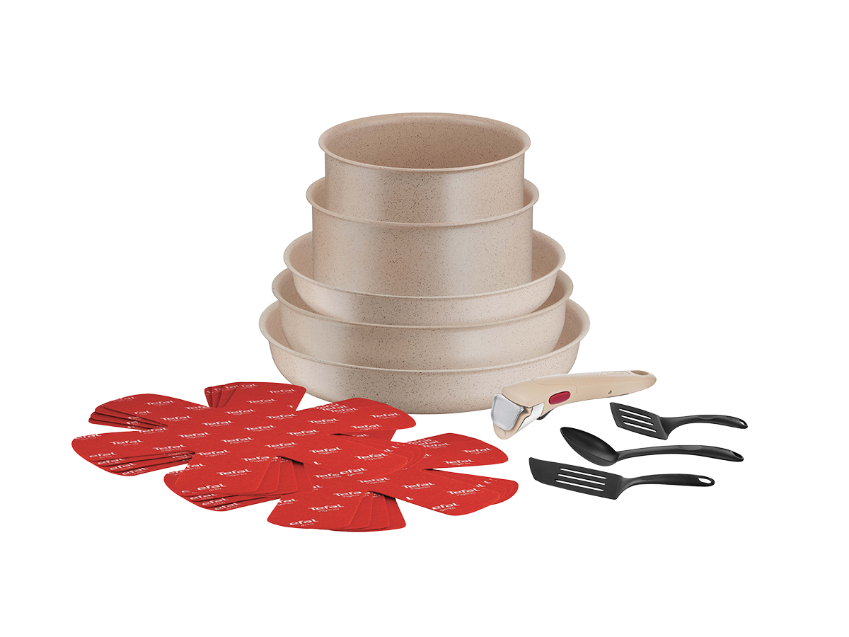 Tefal Ingenio Delight 17-osainen paistosarja - Sandstone