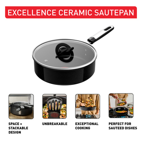 Excellence Ceramic ‑paistokasari 24 cm kannella