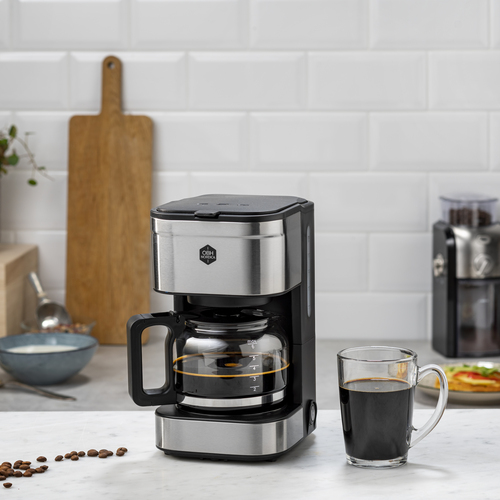 Coffee Prio Pieni Kahvinkeitin Musta/Hopea 6 Kupillista