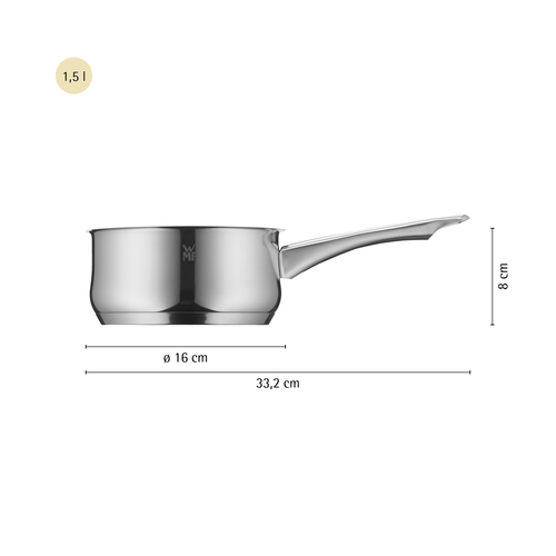 Diadem Plus kattila 16 cm, /1,5 L Ruostumatonta terästä 