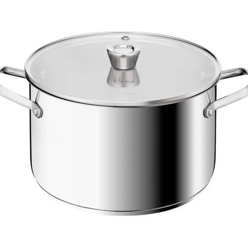 XL Kattila 26 cm/7,7 L kannella, Ruostumaton Teräs Uncoated, Emotion Plus SS 
