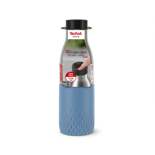 Bludrop Sleeve Vesipullo ruostumatonta terästä / Urheilupullo 0,5 l Sininen 