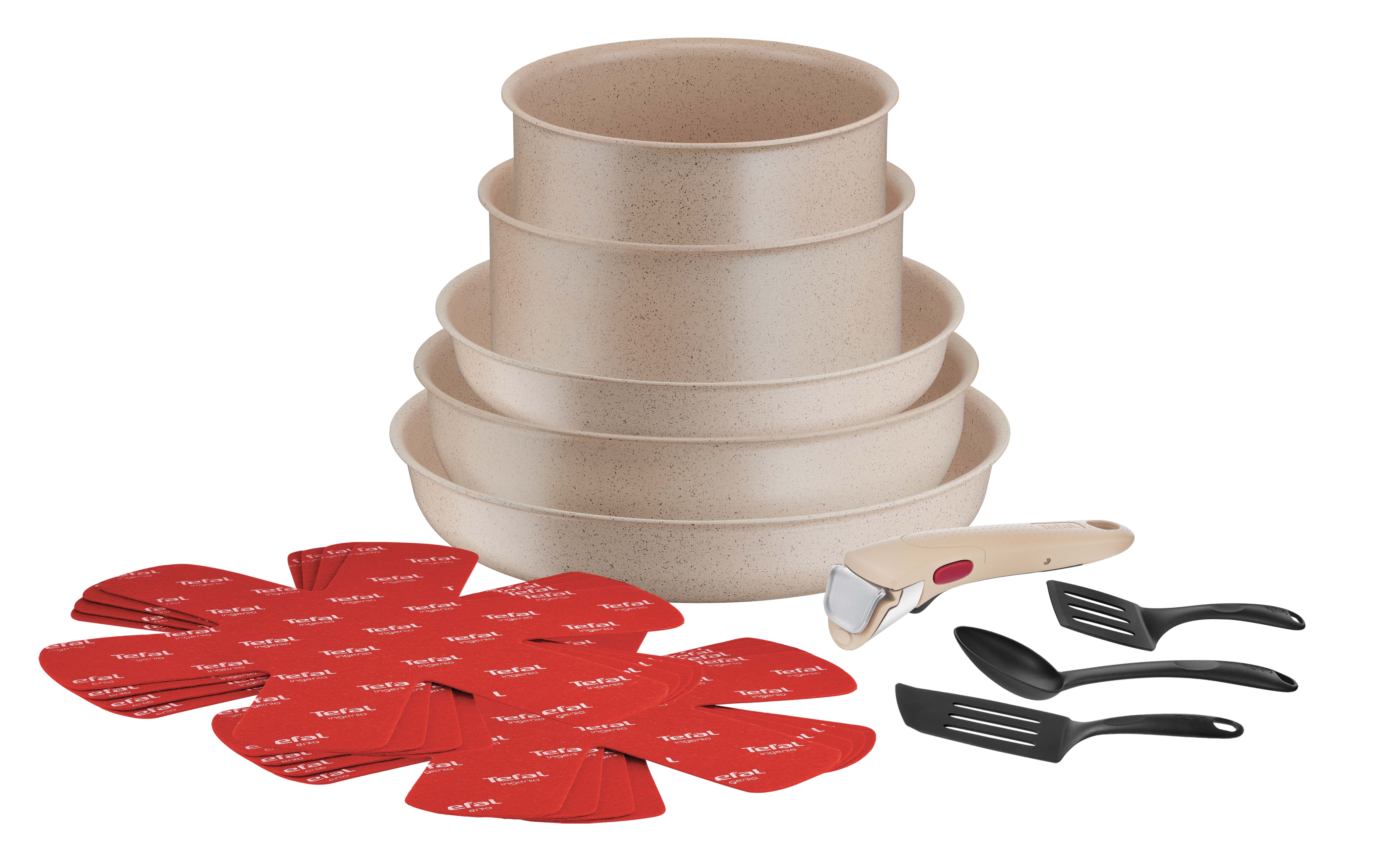 Tefal Ingenio Delight L7839002 17-osainen paistosarja - Sandstone