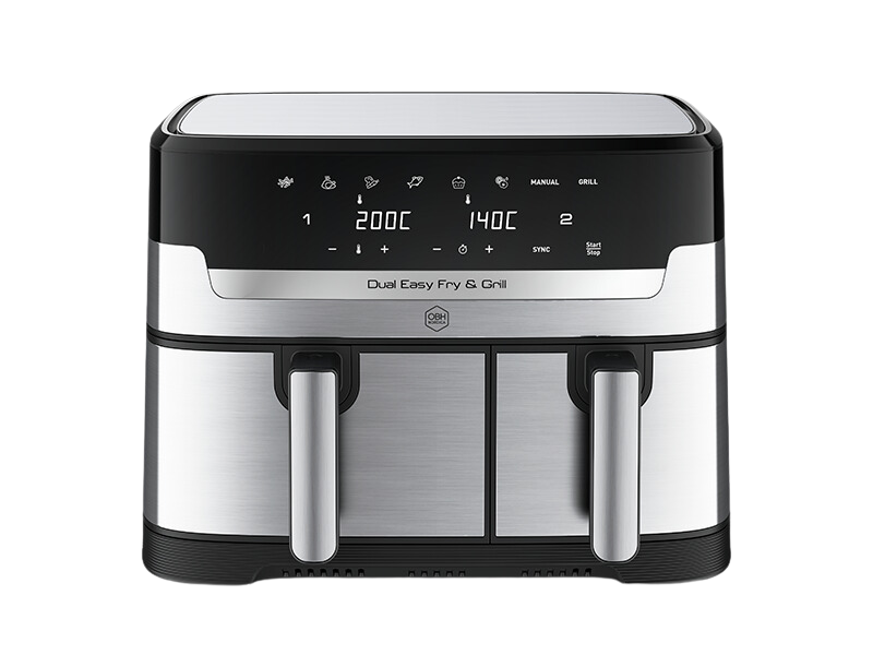 Kuva tulossa: OBH NORDICA Dual Easy Fry & Grill Silver Air Fryer AG905DS0