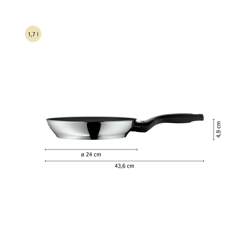 CeraDur Profi, paistinpannu 24 cm keraaminen non-stick, teräspohja 