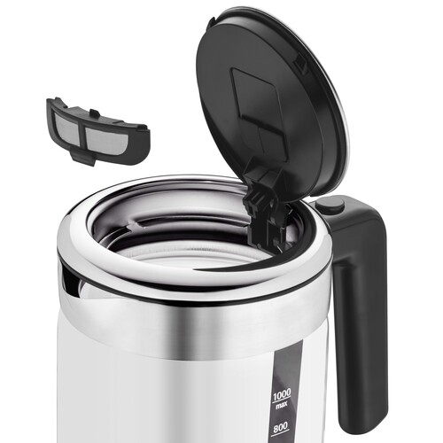 KitchenMinis  vedenkeitin Vario lasia 1,0 L, lämpötila-asetuksilla 