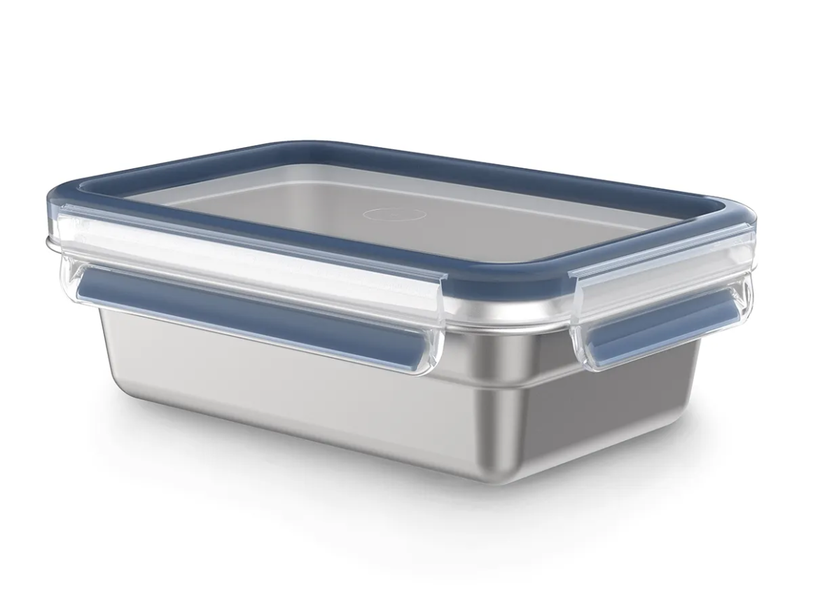 TEFAL MasterSeal STAINLESS STEEL Suorakulmainen 0,8 litraa Säilytysrasia Ruostumatonta terästä N1150410