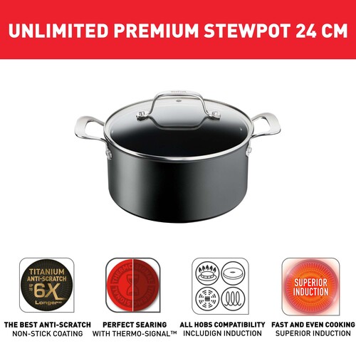 Unlimited Premium Kattila 24 cm / 5,2 l kannellinen 