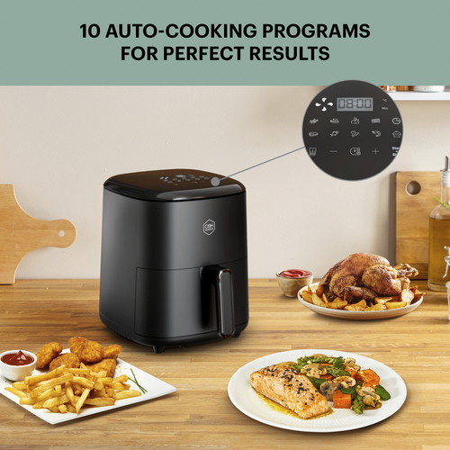Easy Fry Max 5 L Musta - Digital Touch panel - Air Fryer