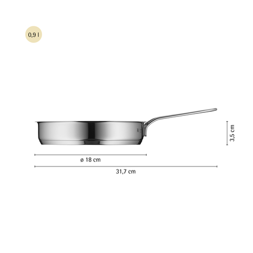 Mini paistinpannu 18 cm Non-Stick-pinnoite, Ruostumatonta terästä 