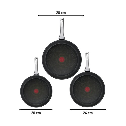 Unlimited on Paistinpannusetti 20 cm / 24 cm / 28 cm 