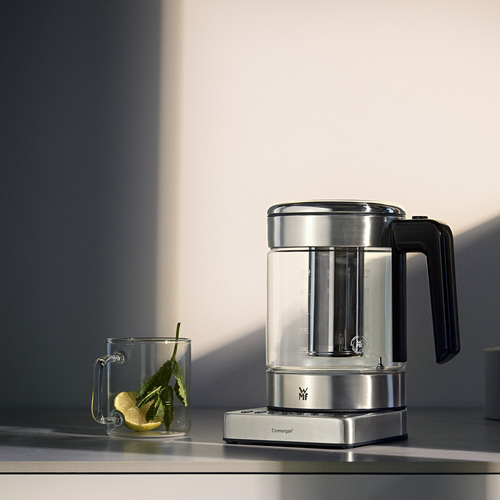 KitchenMinis  vedenkeitin Vario lasia 1,0 L, lämpötila-asetuksilla 