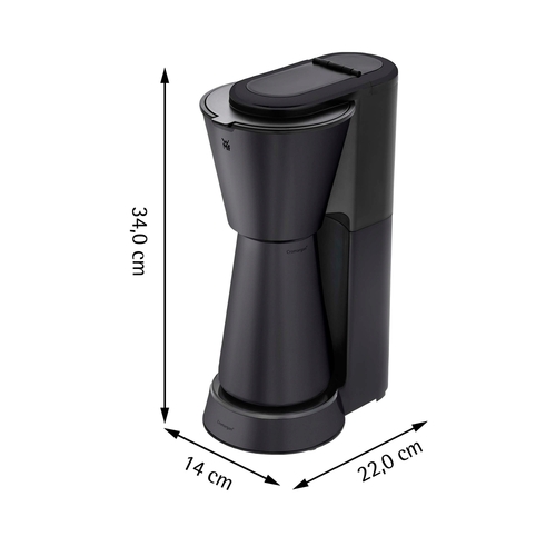 KitchenMinis kahvinkeitin termoskannulla 1–5 kupille, musta 