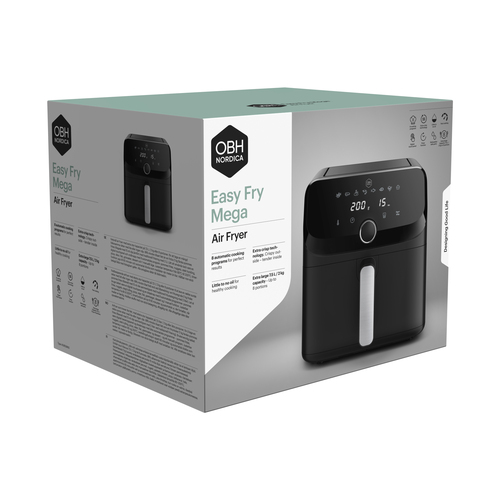 Easy Fry Mega 7,5 L Musta - Air fryer