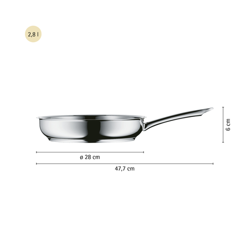 Profi paistinpannu 28 cm, Ruostumaton teräs 18/10 Cromargan® 