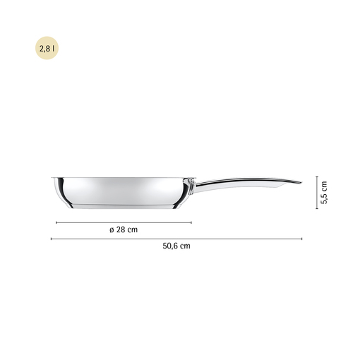 Durado paistinpannu 28 cm, keraaminen non-stick, teräspohja 