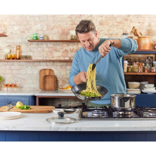 Jamie Oliver Everyday Kitchen Stainless Steel set 7 pcs. (FP 28 cm, Stewpots 16/20/24 cm w. 3 lids)