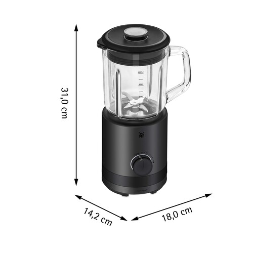 KitchenMinis  tehosekoitin, 0,8 L, 6 terää, 400 W, musta 