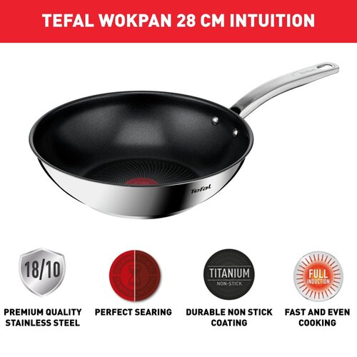 Intuition Wokkipannu 28 cm Ruostumatonta terästä 