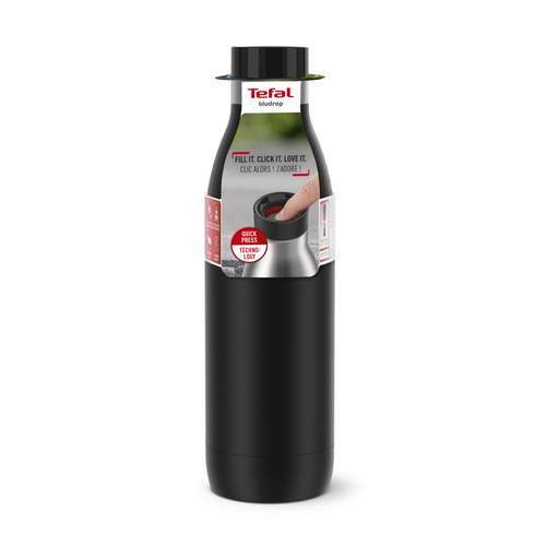 Bludrop Basic Vesipullo ruostumatonta terästä 0,7 l Musta 