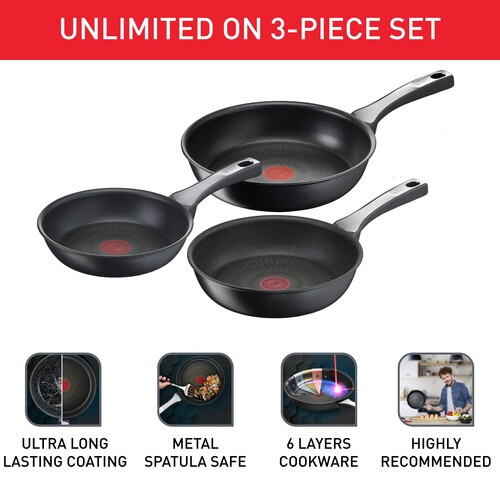 Unlimited on Paistinpannusetti 20 cm / 24 cm / 28 cm 