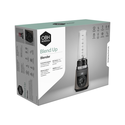 Blend Up Blender Warm Grey - 0,7L mukaan otettava pullo