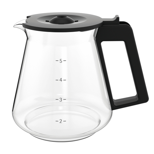 KitchenMinis kahvinkeitin, lasikannu, 1–5 kuppia, musta/teräs 