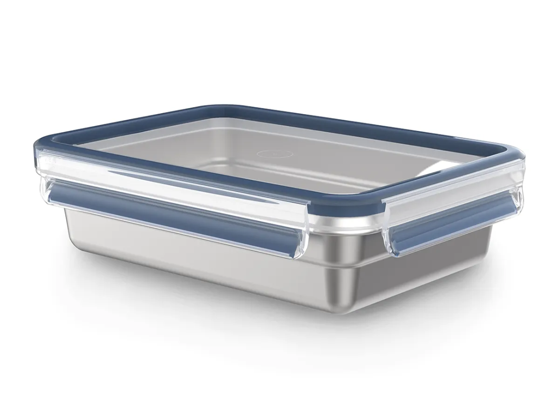 TEFAL MasterSeal STAINLESS STEEL Suorakulmainen 1,2 litraa Säilytysrasia Ruostumatonta terästä N1150510