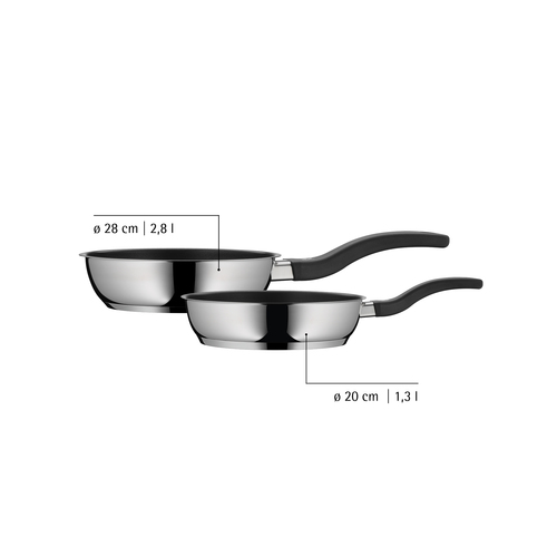 Paistinpannusetti 2 osaa 20/28 cm, Non-Stick-pinnoite teräspohja 
