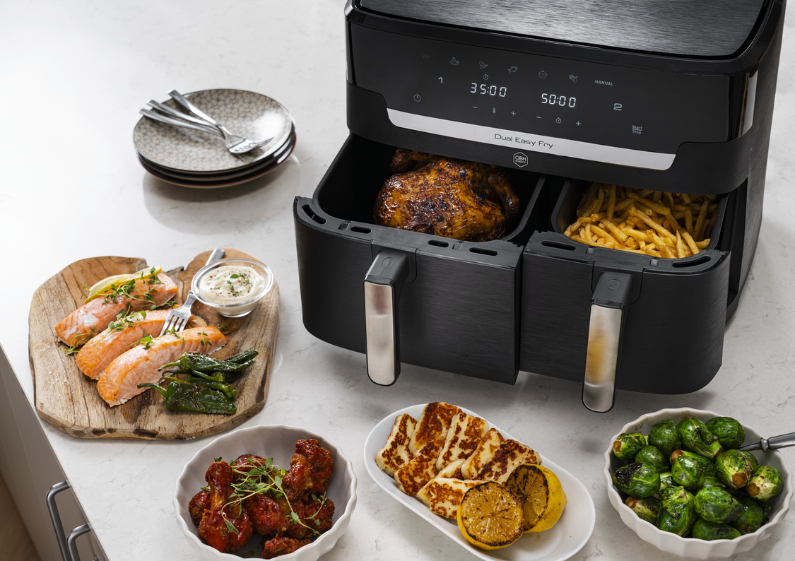 Nykyaikaisen perheen tarpeisiin suunniteltu airfryer