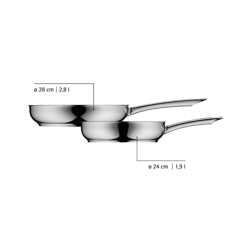 Paistinpannusetti 2 osaa, 24/28 cm, Keraaminen Non-Stick, teräs 