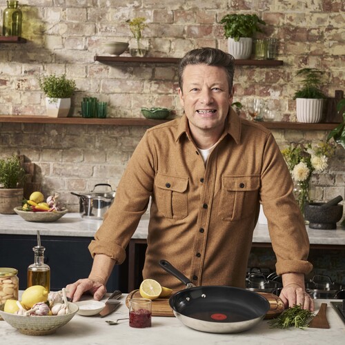 Jamie Oliver Easy Cook SS Ceramic kannellinen paistokasari 24 cm