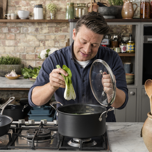 Tefal Jamie Oliver Cook's Classics HA -paistinpannusetti 24 cm + 28 cm, musta