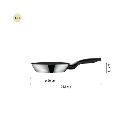 CeraDur Profi, paistinpannu 20 cm keraaminen non-stick, teräspohja 