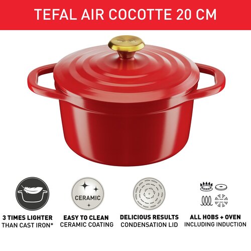 AIR Valualumiinipata 20 cm 3,1 l Punainen 