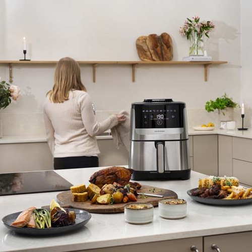 Easy Fry Silence ‑air fryer 5 l ruostumatonta terästä 