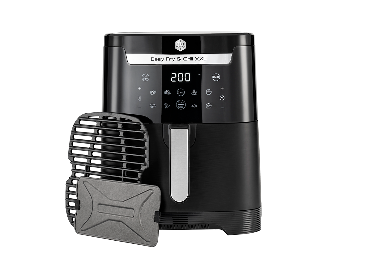 OBH NORDICA Easy Fry & Grill XXL 2in1 Musta - Air fryer AG8018S0
