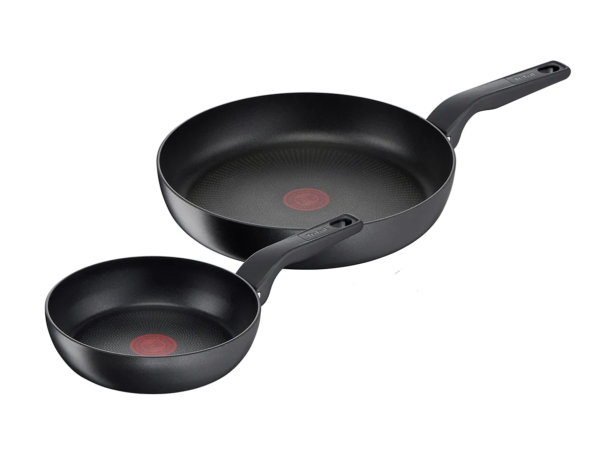 TEFAL Hard Titanium Pro Paistinpannusetti 24 & 28 cm Musta G2899053