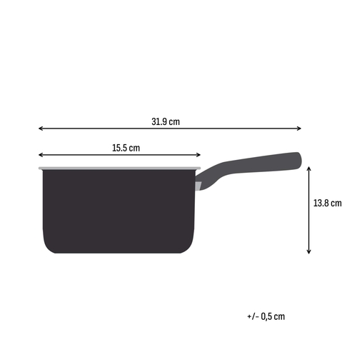Emotion Plus SS Ruostumaton Teräs Uncoated Kattila 14 cm/1,3 l.