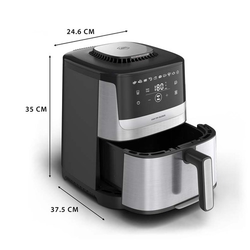 Easy Fry Silence ‑air fryer 5 l ruostumatonta terästä 