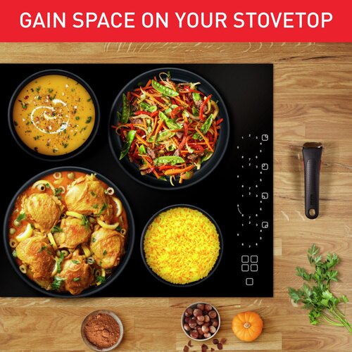 Ingenio Daily chef Pannu- ja kasarisetti 4 osaa Musta 