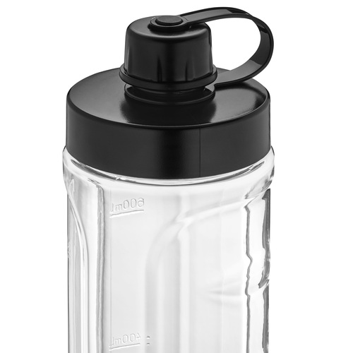 KitchenMinis to-Go -tehosekoitin, 0,6 L, 2 pulloa,  300 W, musta 