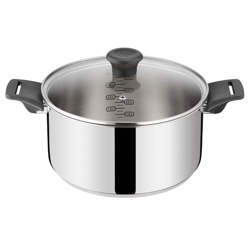 Jamie Oliver Everyday Kitchen Stainless Steel set 7 pcs. (FP 28 cm, Stewpots 16/20/24 cm w. 3 lids)