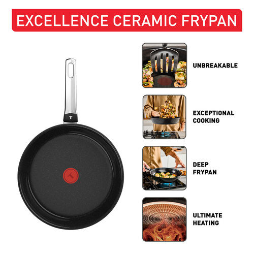 Excellence Ceramic ‑paistokasari 24 cm kannella