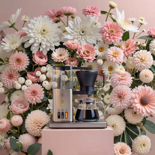 Blooming Aroma ‑kahvinkeitin ruostumatonta terästä 10 Kupillista