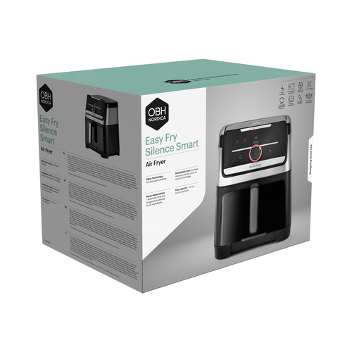 Easy Fry Silence & Smart Vision Air Fryer 7 l. Stainless Steel