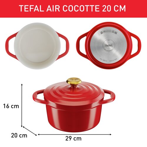 AIR Valualumiinipata 20 cm 3,1 l Punainen 