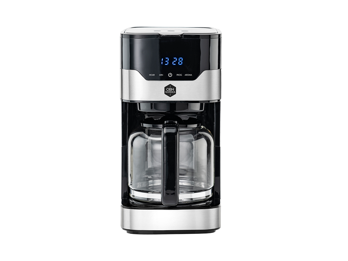OBH Nordica Timer Aroma Kahvinkeitin Musta Hopea Ajastintoiminto 2330