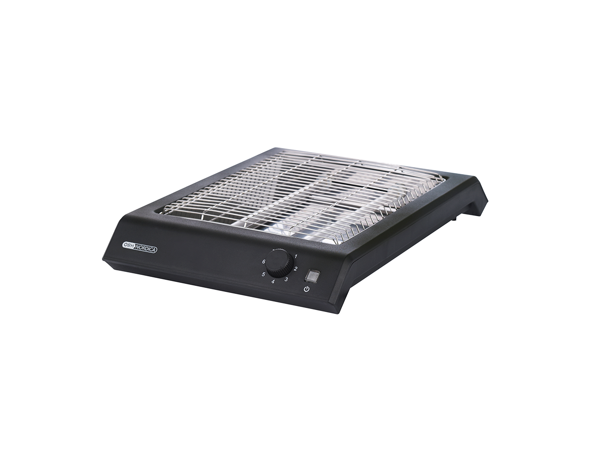 OBH NORDICA Flat Toaster Tasoleivänpaahdin Musta Iso Paahtoala 2635